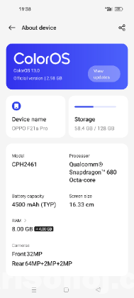 Oppo F21s pro